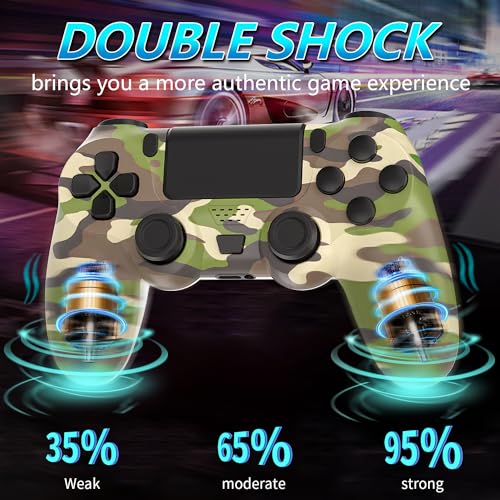YsoKK 2 Pack Wireless PS4 Controller for Playstation 4/Slim/Pro with 1000mah Battery/Dual Vibration/
