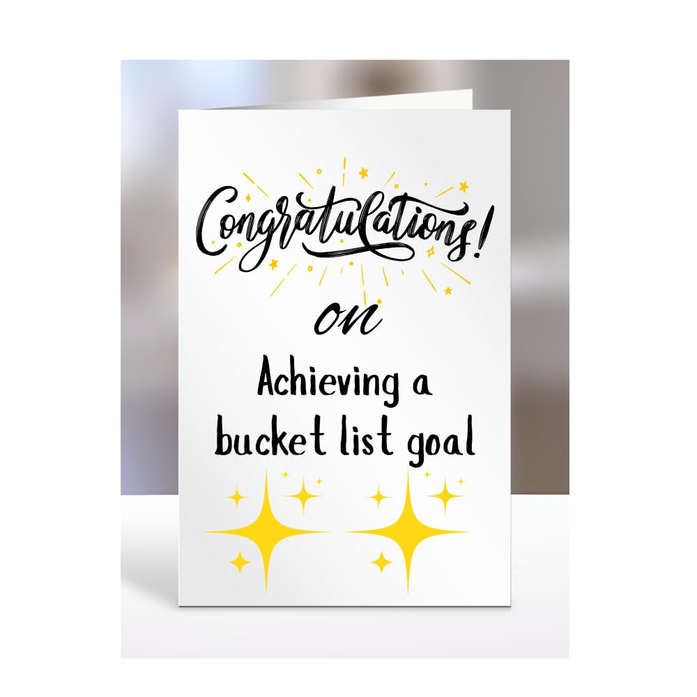 Congratulations on Achieving a bucket list goal Card, Gifts for Men or Women, Presents for Christmas, Greetings Card, Him, Her, Female, Male, A5-113_13 — image 1