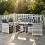 Grey Rattan With Grey Cushions & High Table