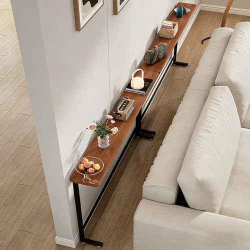 Mueble Detras Sofa Mesas de Entrada Delgadas Mesa Consola Detrás del Sofá, Mesa para Radiador que Ahorra Espacio, Mesa Decorativa de Exhibición Detrás del Sofá(1tier - 220x15x88CM (86.6x5.9x34.7'))