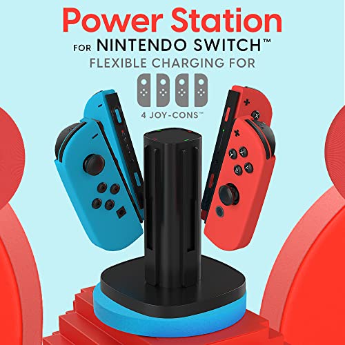 Talk Works Joy-Con Charger Dock For Nintendo Switch Gaming Controllers - 4-Remote Docking Charging Station,Usb Compatible W/ Switch Oled (Black) #TOP1