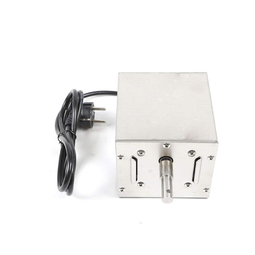 SHZICMY Silnik do grilla ze stali nierdzewnej, elektryczny, olbrzymi silnik do grilla, grill ogrodowy, obrotowy rożen do grilla, silnik elektryczny, 60 kg, 220 V, 25 W