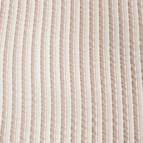 Image of Beige Striped Comforter Set Queen - 3 Pieces Bedding Comforter Set for All Season, Soft Lightweight Washed Microfiber, 1 Striped Comforter and 2 Pillowcases (Beige, Queen Size)