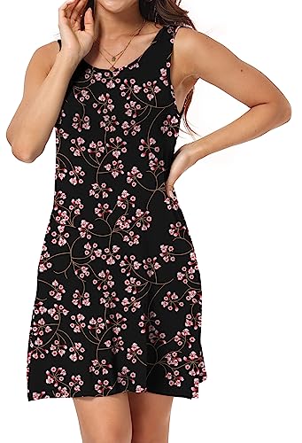 Image of Short /Long Sleeve Women's Cold Shoulder Dress with Pockets Casual Swing T-Shirt Dresses