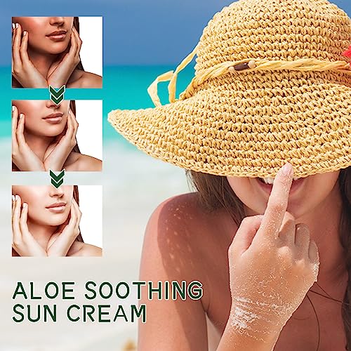 "Aloe Vera Soothing Sunscreen - Firming Facial Moisturizer For Soothing Skin And Sunburn Relief. Aloe Vera Gel Moisturizer, Day Cream And Skin Soother" #TOP2