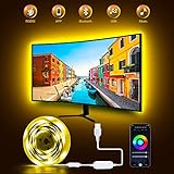 Facile da Installare: C'è un forte nastro biadesivo sul retro della nostra striscia luminosa LED, puoi attaccarlo facilmente e fissarlo in posizione. Il design dell'interfaccia USB può adattarsi facilmente a qualsiasi dispositivo USB, come TV, caricabatterie da muro e alimentatori mobili.