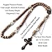 HanlinCC Large and Heavy Antique Copper Metal Beads Rugged Durable Paracord Rosary Necklace with St.Michael Center Piece and Pardon Crucifix for Men (Antique Copper St.Michael Paracord Rosary)