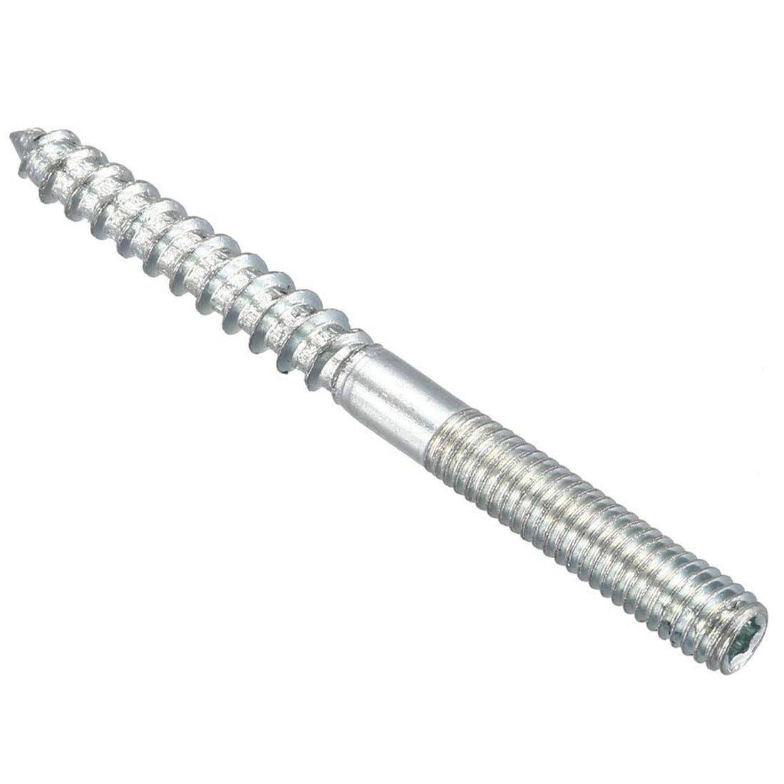 TOP-VIGOR 8Pcs Hanger Bolts, M6x70mm Double Headed Bolts Self Tapping Screw, Double Ended Dowel Screws, Screw Dowels Hanger - Image 3