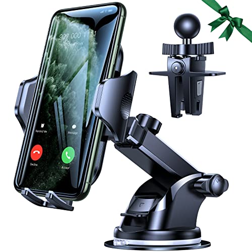 VICSEED Car Phone Holder Mount [Powerful Suction][Thick Cases & Big Phones Friendly] Universal Phone Mount for Car Dashboard Windshield Air Vent Cell Phone Holder Car for iPhone 14  13 12