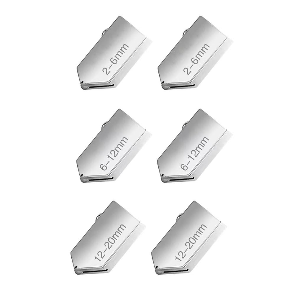 6 Pack Tungsten Carbide Glass Cutting Heads, 2-20mm Wide Range Lightweight Spares, Universal Fit for Pistol & Pencil Grip Cutters, Precision Tool for Glazing & Stained Glass Craft