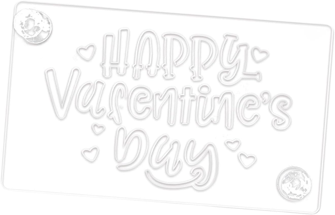 Cake Stencil Creative Sturdy Acrylic Template For Cookie Wedding Coffee Shop Happy Valentine Day Home & Garden| Kitchen, Dining & Bar| Baking Accs. & Cake Decorating| Other Baking Accessories