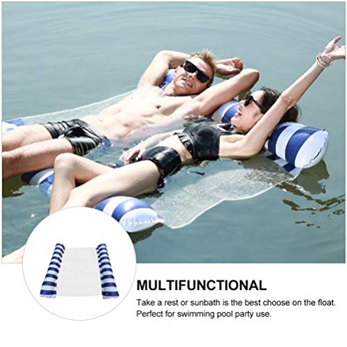 VICASKY Rede de flutuação para piscina e espreguiçadeira inflável para nadar com rede flutuante de v