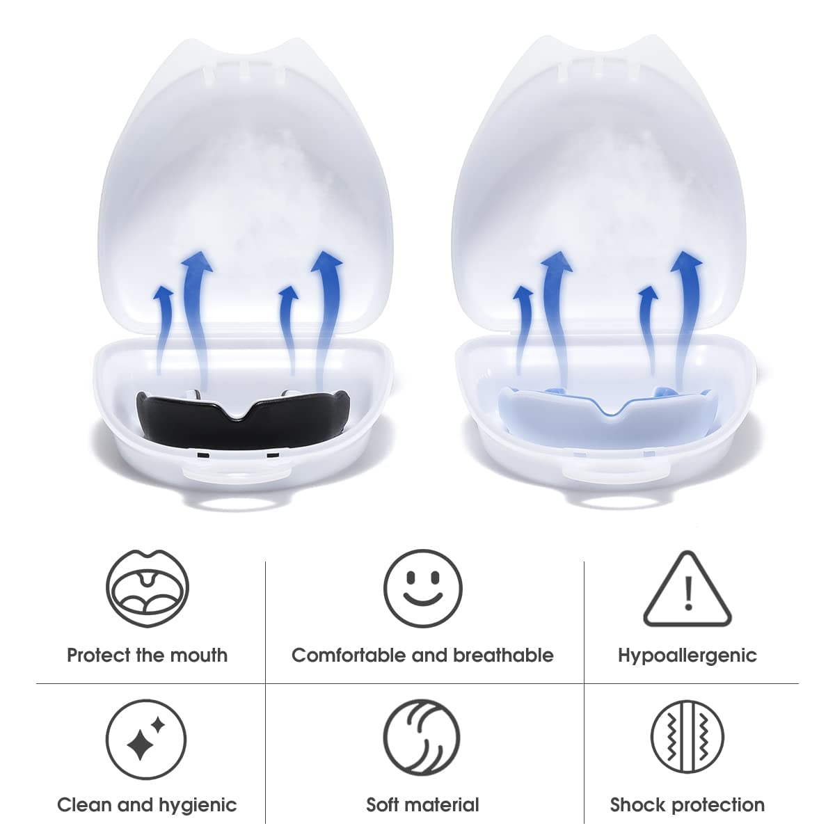Protège Dents Enfants 9-16 ans, 2 pièces, Protège Dent pour le Rugby Boxe, Protéger Vos Dents - 5
