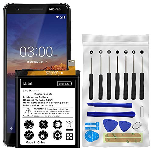 Large Capacity 3.8V 3100mAh Internal Li_ion Battery +17IN1 Free Screwdriver Tools for Nokia 3.1 TA-1140 AT&T/Cricket Large Capacity 3.8V 3100mAh Internal Li_ion Battery +17IN1 Free Screwdriver Tools for Nokia 3.1 TA-1140 AT&T/Cricket