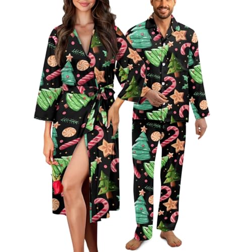 Christmas Couple Pajamas His and Her Pajamas for Couples Set Comfortable Pjs