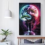 【Facile à installer】 Un crochet métallique robuste est fixé à l'arrière de chaque panneau. Très léger et facile à accrocher. Parfait pour tout décor de maison.