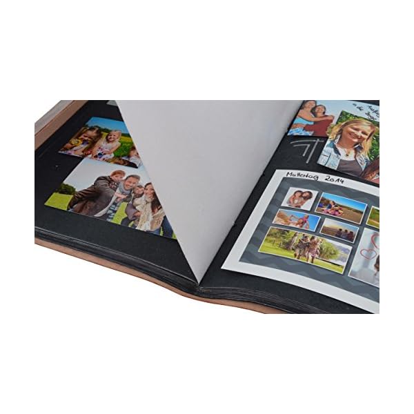 Gusti Fotoalbum Leder - Mila Ledereinband handgeschöpftes Papier Fotobuch Braun Leder – Bild 5