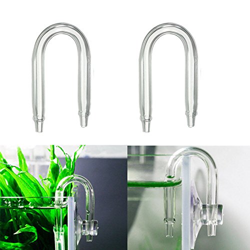 EMVANV U geformte Glas Tube Bend für Aquarium CO2 Diffusor CO2 Equipment