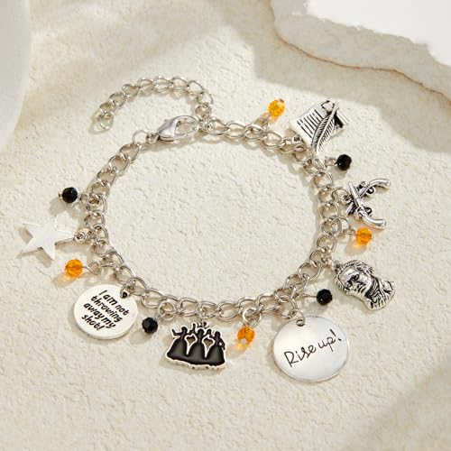 Image of HANRESHE Gift Necklace Not Throwing Away My Shot Necklace Rise Up Tri-Layer Broadway Musical Pendants Jewelry Gift