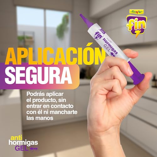 Miniatura 3 de Flower - Insecticida Antihormigas En Jeringa 10 Gr, Elimina Hormigueros, Efecto Retardado, Mata Reina, Cebo Gel Hormigas, Práctico Y Eficaz - Tamaño: 14,5x2,5x23 Cm