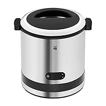 WMF – macchina del gelato 3 in 1, gelatiera per frozen yoghurt, sorbetto e gelato, capacità 300 ml con cucchiaio da gelato, in acciaio inox, cromargan opaco, colore argento