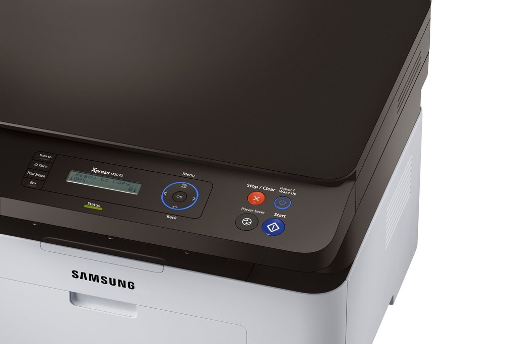 Samsung SL-M2070 Xpress, Stampante multifunzione laser (stampa, copia, scansione), Bianco/Nero