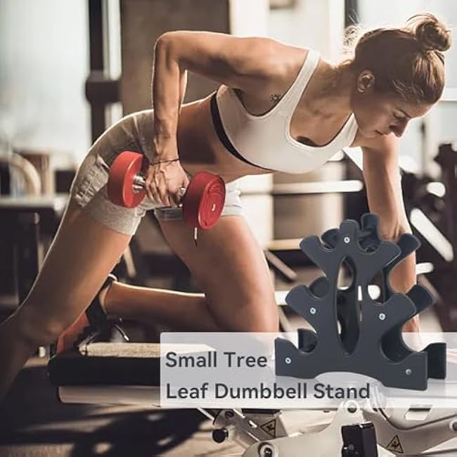 Dumbbell Rack£¨Without Weight£©, 3 Tier 23x22.5x8.5cm Dumbbell Rack PP Triangular Rack Stand Multilevel Weight Holder Storage Accessories for Home Gym Exercise