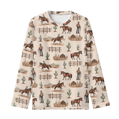 Image of Renewold Boys Girls Tees Kids T-Shirt Long Sleeve Crewneck T Shirts Casual Athletic Tops Clothing for Home School Travel