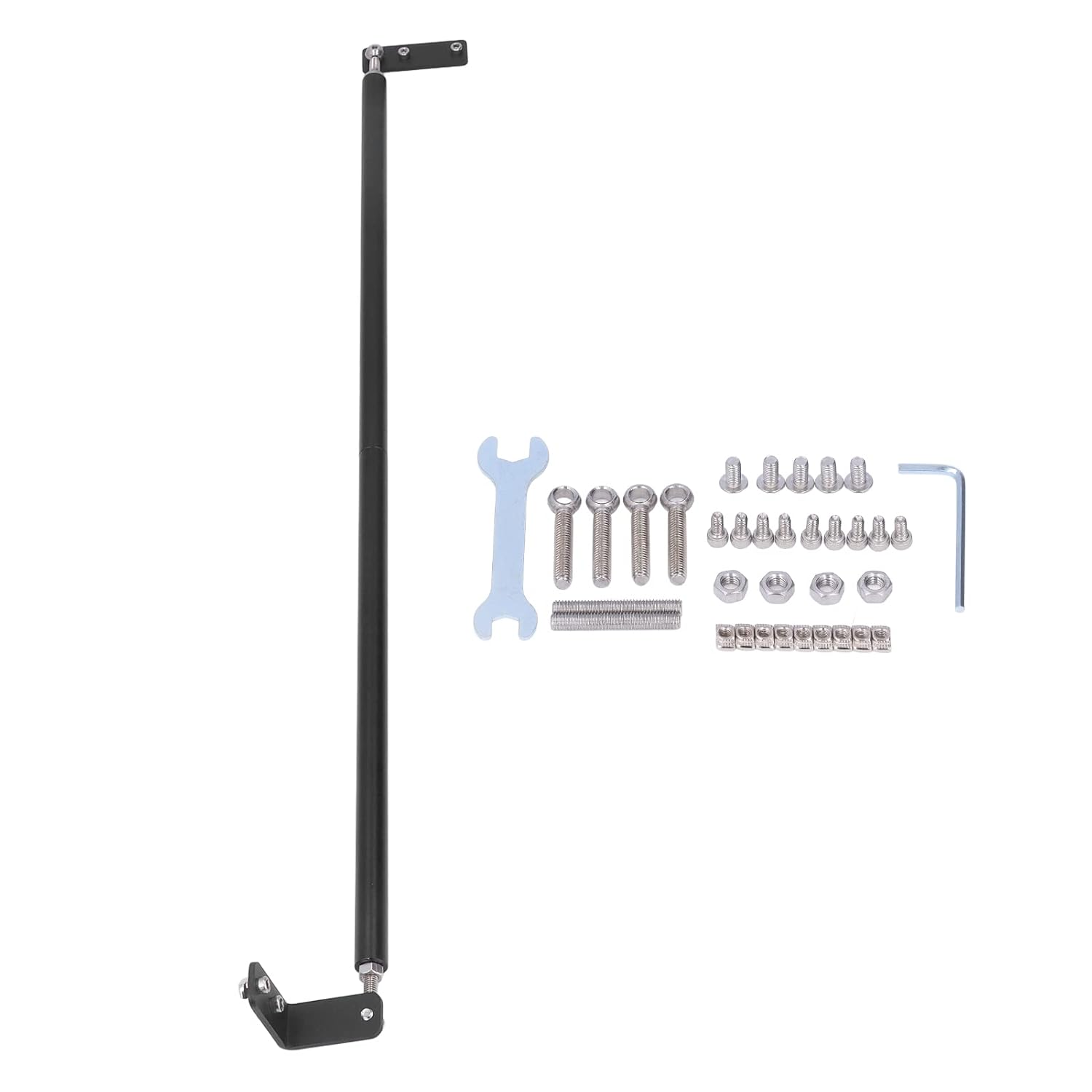 Aluminum Alloy Support Rod Set for 3D Printer – Compatible with CREALITY CR-10, CR-10S, CR-10S4 & TEVO Tornado, 400mm Metal Tie Rod with Connectors, Screws & Wrenches