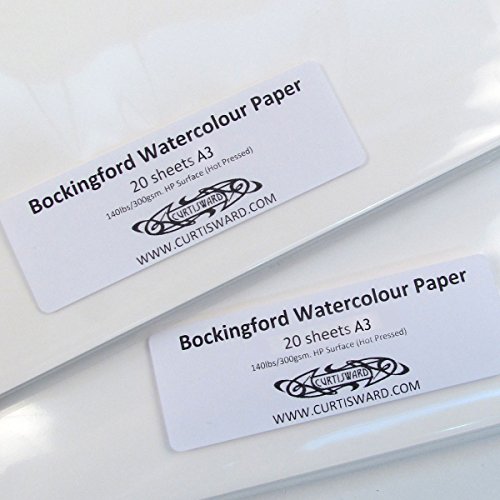 Bockingford Artists Hot Pressed WaterColour Paper A3 Pack 20 Sheets 300g Curtisward Pack
