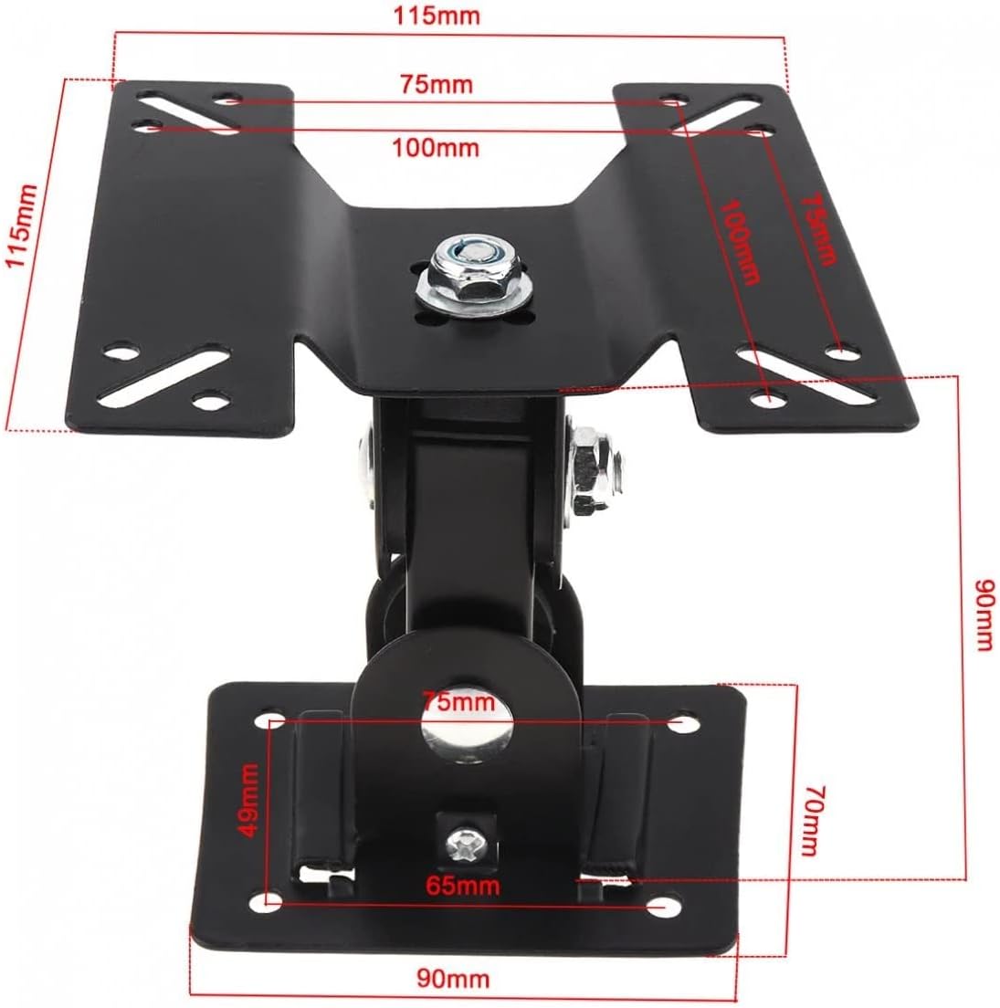 Universal Adjustable tv wall Mount Bracket Flat Panel Frame Support 180 Degree Rotation with Small Wrench