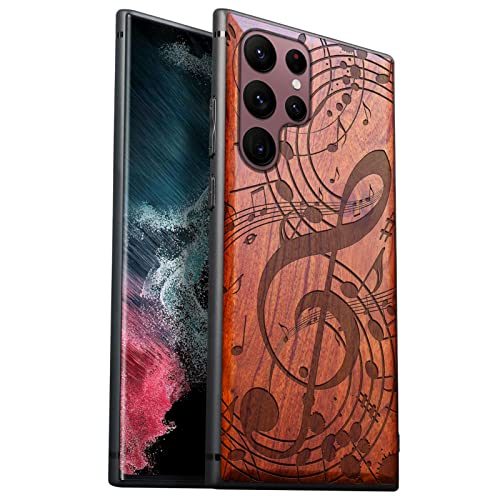 Coque bois Samsung S22 Ultra anti-choc avec étui protection TPU souple