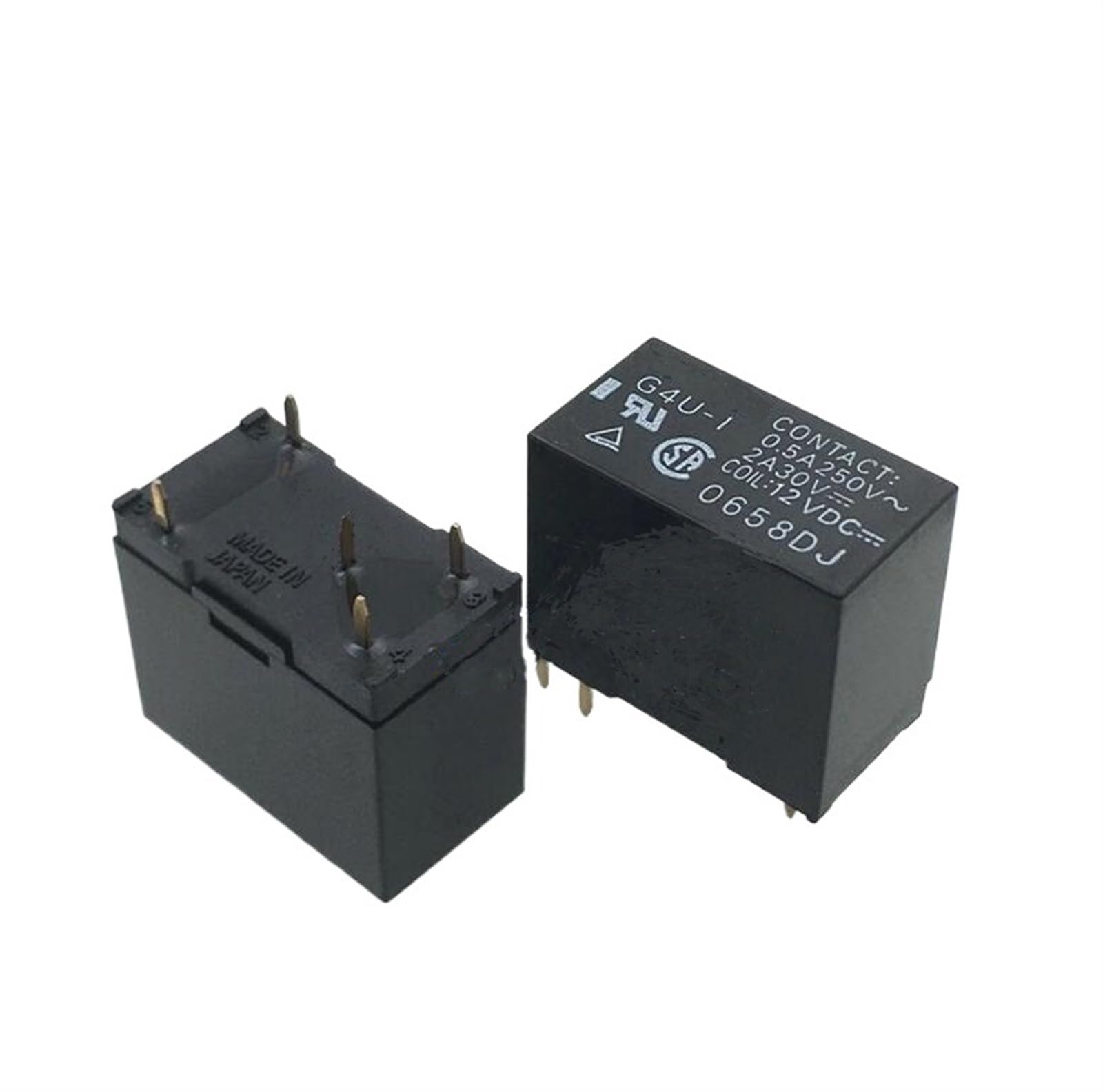 Relais G4U-1 DC12V 2A 5PIN pour circuits imprimés lot de 10 pièces