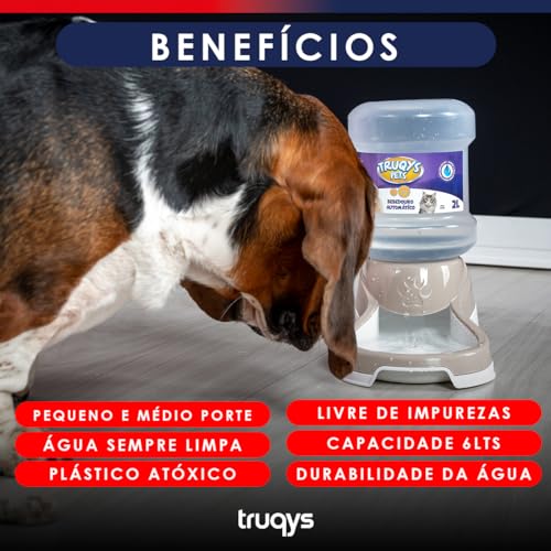 Bebedouro para Cães Gatos Pet Cachorro Caes Pequeno Médio Porte Automático 2 Litros Água Sempre Fres