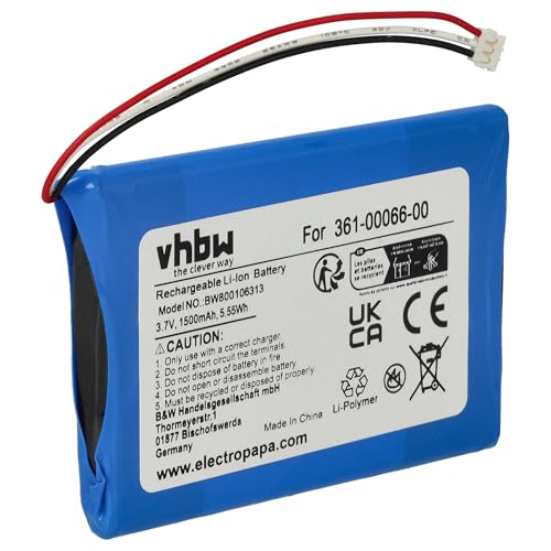 vhbw Akku kompatibel mit Garmin Camper 760 LMT-D GPS Navigation Navi (1500 mAh, 3,7 V, Li-Ion)