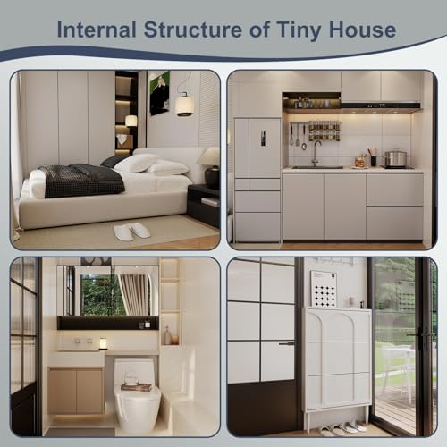 Luxury modern prefab cabin - 19ft mobile capsule with bedroom, kitchen and bathroom, storm resistant prefab cabin -15 typhoon and 10 earthquake proof mobile cabin for travel and outdoor living - Image 5