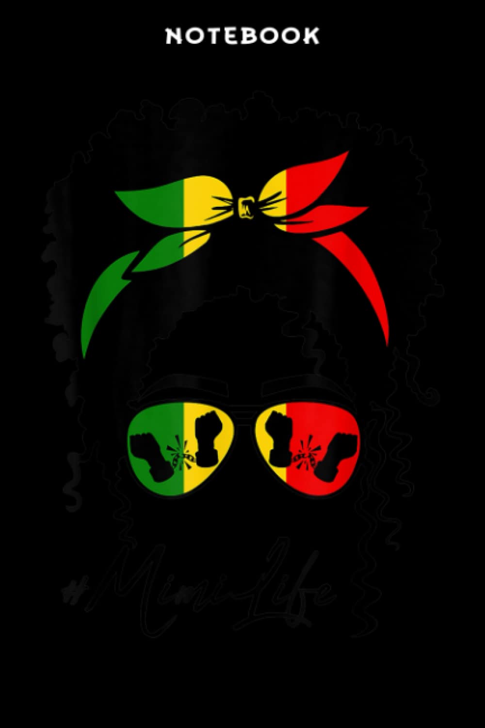 Notebook Wōmēns JūnēFūnnÿnth Mēssÿ Būn Hāir Āfrō Blāck Wōmān Mimi Lifē Fāmilÿ: 6" x 9", over 100 pages / Lined Journal,Hourly,Lesson,Daily Journal,Goal,Daily Organizer