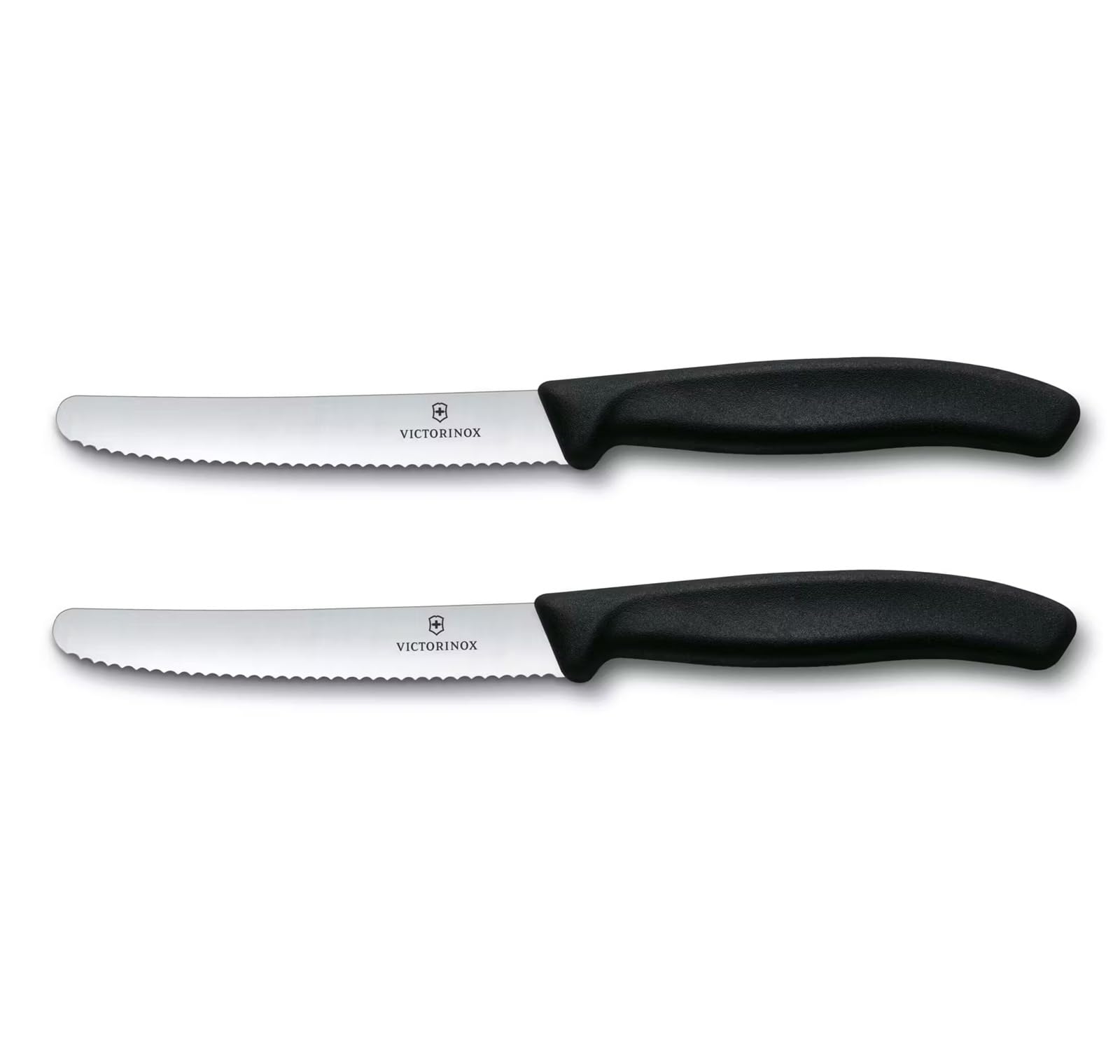 Victorinox Tomaten- und Tafelmesser-Set 2-teilig | Schwarze Tafelmesser, 11 cm Klingen