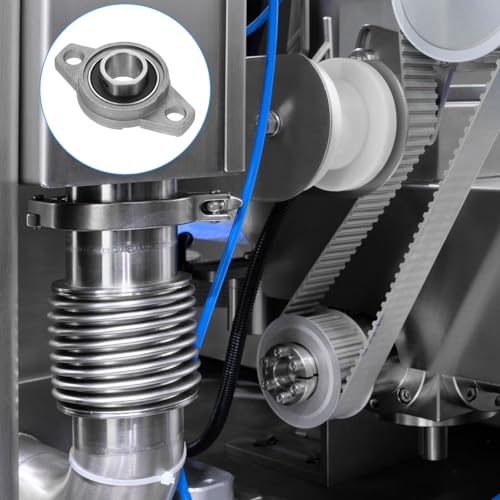 PATIKIL Spannlager 13/16 / 20mm Bohrung, 2 Stück Zinklegierung Stahl montiertes Flansch-Pillow-Block-Selbstausrichtungs-Einsatzlager Bohrung Kugelgehäuse für Maschinenleistung