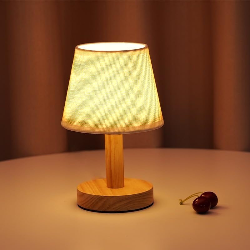 DBKMPZ Small Table Lamp,Bedside Table Lamp,Vintage Lamp,Wooden Bedside