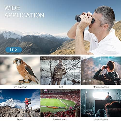 OYU 12X25 High Powered Binoculars for Adults and Kids, Compact mini Folding Lightweight Binoculars with FMC Coated Lens Clear Vision for Bird Watching, Hunting, Concert and Sports Games (12X25)