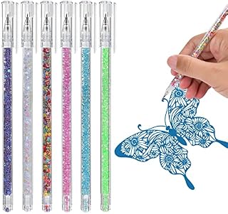 AUAUY Knife Pen Craft Cutting Tools, 6Pcs Cartoon Pattern Student Utility Knife Pen, Precision Paper Cutter Pen, Carving Pen Knife, Paper Cutter Pen with Cap for DIY Project & Art Hobby