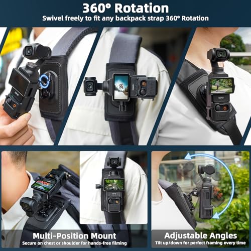Support sac à dos Pocket 3 libérant les mains, sangle DJI Osmo Pocket - 3
