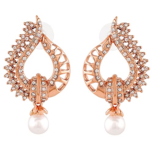 Estele Rose Gold Plated Beautiful Floral Designer Earrings Collection for Girls & Womens (B0C5RFLF7J) Amazon Price History, Amazon Price Tracker
