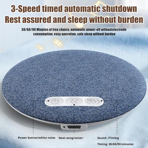 Image of P SEVEN Pillow Side Sleep Speaker Bluetooth Audio Device, Portable Wireless Flat Speaker with Fabric Finish, Rechargeable Multi Functional Music Speaker for Sleeping
