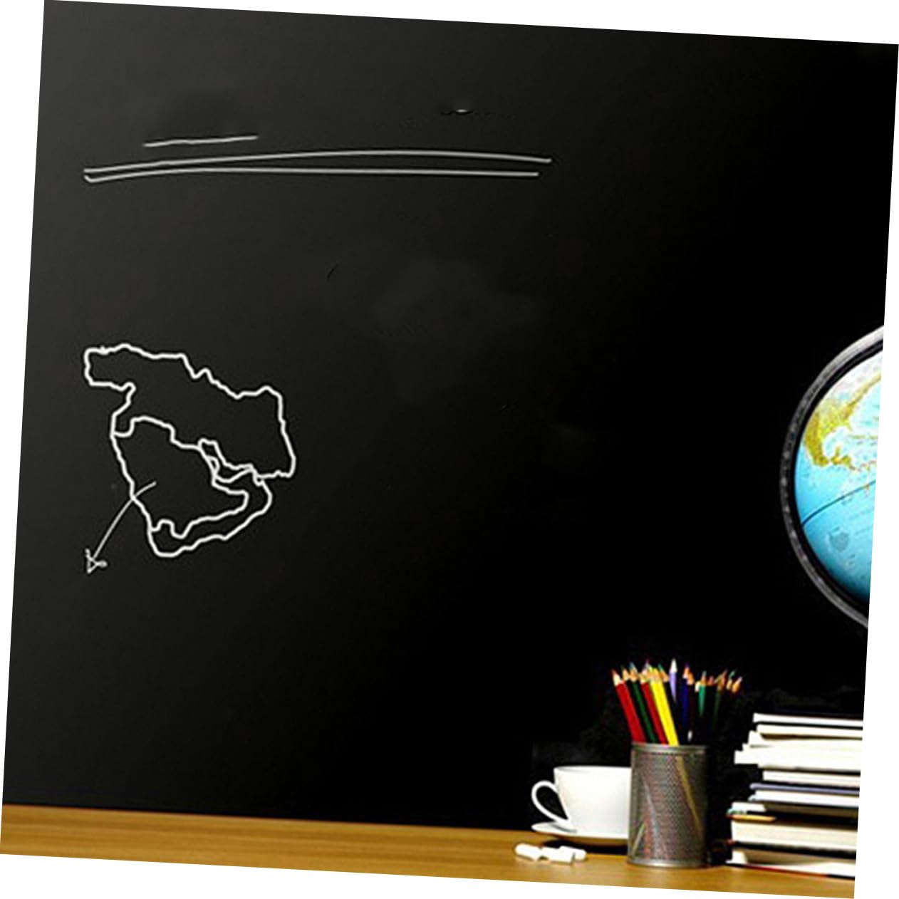 3 Stück Selbstklebende Kreidetafel Aufkleber aus Pvc Schwarz | 45 X 200cm, Abwischbar zum Schreiben und Zeichnen, für Geburtstage und Feiertage