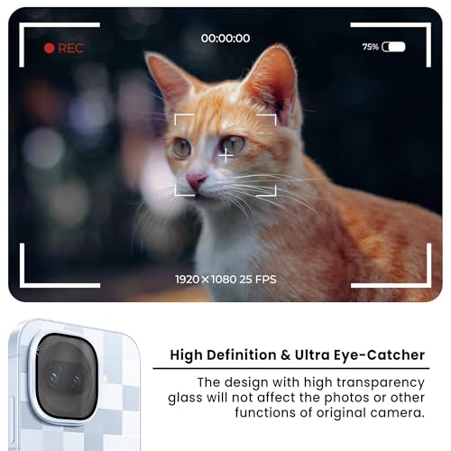 Image of FIRST MART Blue Camera Ring Guard Protector for iQOO 15R | Tempered Glass with Metal Alloy Rings, HD Clear, Scratch Resistant, Case-Friendly | Pack of 1