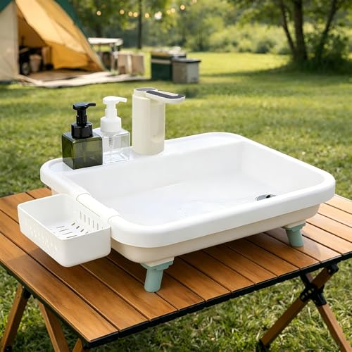 Shgxjjnb Portable Sink Portable Sink Hand Wash Station with Electronic Faucet and Drainage Hose Easy Setup Indoor and Outdoor Use Ideal for Dishwashing Camping Hygiene RV and More