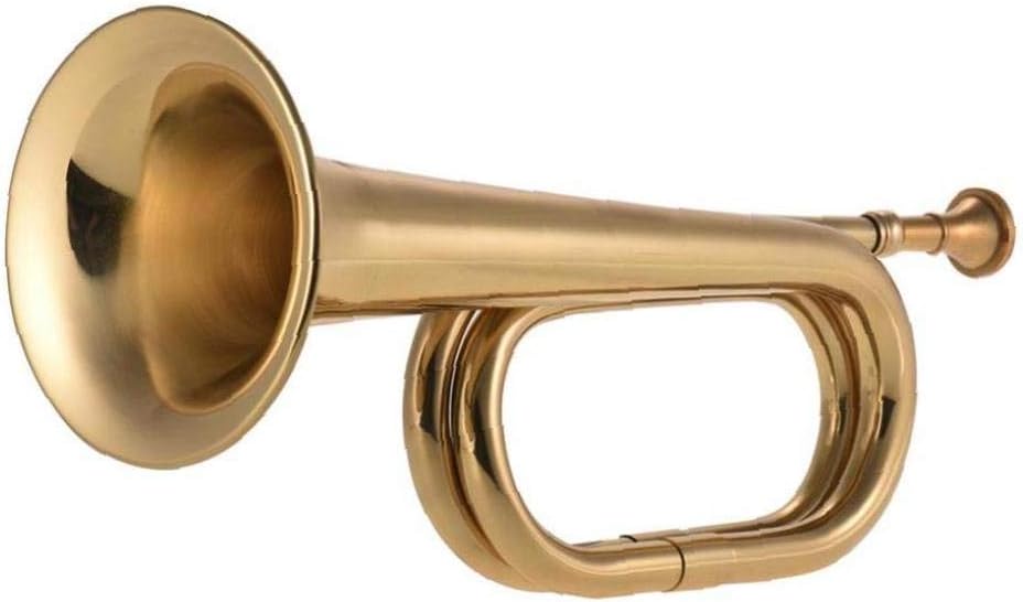 Zonster B Flat Bugle Call Trumpet Cavalry Military Cavalry Scouting Instrument with Mouthpiece for School Band