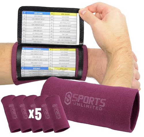Image of Sports Unlimited Adult Triple Wrist Coach, Football Wristbands for Plays, Baseball Wristbands, QB Arm Bands
